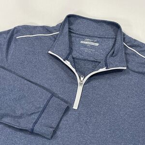 Johnnie-O 1/4 Zip Mens XL Blue Prep-Formance Stretch Golf Pullover Long Sleeve